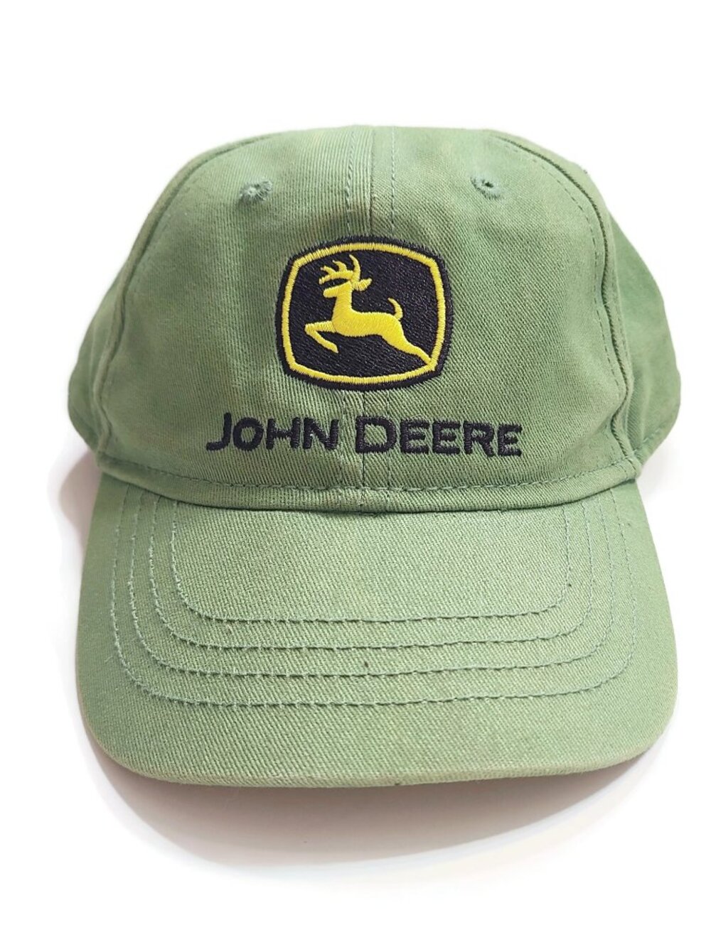 John Deere Toddler One Size Green Baseball Hat Cap Embroidered Logo Elastic Back